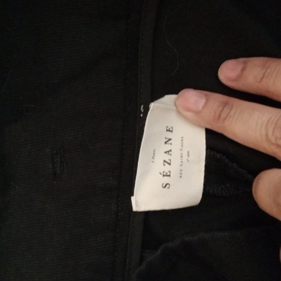 Sézane Austin Trousers Black Womens Office Work Career Pants Size 10/42 - Picture 5 of 12